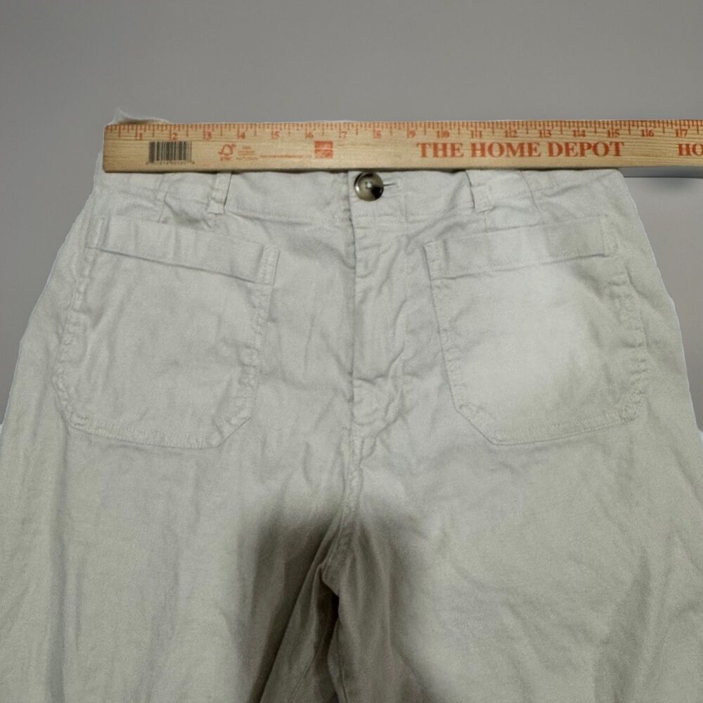 Maeve Colette Pants W 30P Linen Wide Leg Crop Cream Anthropologie - Picture 4 of 15